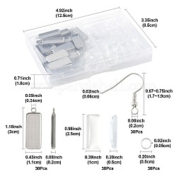 Наборы для изготовления прямоугольных сережек-подвесок своими руками DIY-FS0009-20