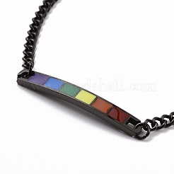 Braccialetto orgoglio arcobaleno&nbsp;BJEW-F419-12A-EB