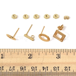 16 шт. 4 стиля фурнитуры для сережек-гвоздиков из нержавеющей стали 304 STAS-FS0001-83G