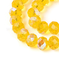 Стеклянные бусины с гальваническим покрытием &nbsp;EGLA-A034-T10mm-L30