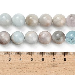 Natürliche Aquamarin Perlen Stränge&nbsp;G-F591-29B-12mm-01