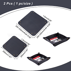 2 pz. 2 stili pu con vassoio portaoggetti in ferro&nbsp;AJEW-AR0001-31A