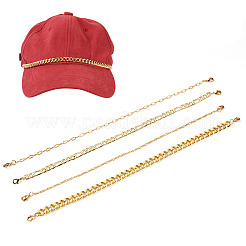 4 шт. 4 стиля латунная скрепка и кубинское звено 7 цепи панцирного типа&nbsp;AJEW-TAC00042