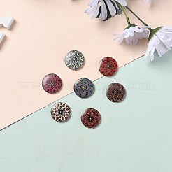 Pendentifs en bois naturel imprimés&nbsp;WOOD-S045-034-M