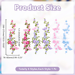6 Stück 6 Stile Polyester-Stickgarn zum Aufbügeln/Aufnähen&nbsp;PATC-HY0002-07