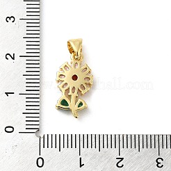 Gestell Messing micro ebnen Zirkonia Anhänger&nbsp;X-KK-P241-09G