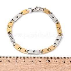 201 браслет из нержавеющей стали с овальными звеньями BJEW-B078-147GP