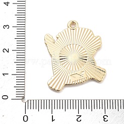 クリスマステーマ合金エナメルペンダント  ライトゴールド  サンタクロース  28x25x1.5mm  穴：1.6mm&nbsp;X1-ENAM-D060-04H