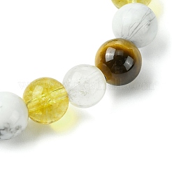 Bracelets extensibles à perles rondes en howlite naturelle&nbsp;BJEW-JB10910-09