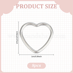 8 шт. стойка с покрытием 925 соединительных кольца из стерлингового серебра STER-ME0001-14