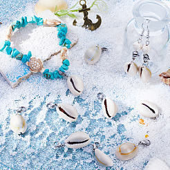 30 шт. подвеска из натуральной ракушки каури HJEW-SC0001-42