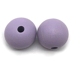 Spray Painted Natural Wood Beads, Round, Thistle, 15~16mm, 770pcs/975g