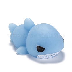 サメの形のスクイーズストレスおもちゃ  面白いそわそわ感覚玩具  ストレス不安解消のために  ライトブルー  45x27x18.5mm
