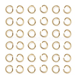 304 Stainless Steel Jump Rings, Open Jump Rings, Real 18K Gold Plated, 26 Gauge, 3x0.4mm