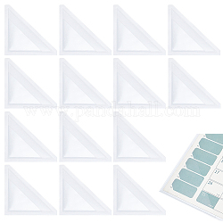 Gardes de coin de calendrier de pvc, protège-feuilles transparents adhésifs, triangle, clair, 101x101mm