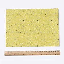 Feuilles de tissu polyester a4 imprimées à motif floral, tissu autocollant, pour accessoires de vêtement, jaune, 30x21.5x0.03 cm