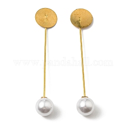 Plancha con accesorios para el cabello de perlas de imitación de abs, dorado, 77x15x12mm