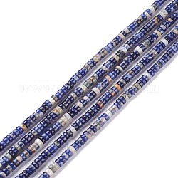 Chapelets de perles en sodalite naturelle, perles heishi, Plat rond / disque, 4~4.5x2.5mm, Trou: 0.6mm, Environ 152 pcs/chapelet, 15.04'' (38.2 cm)
