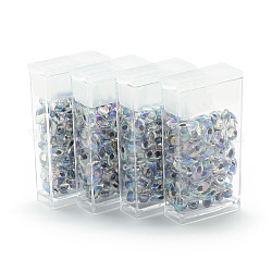 Perles miyuki longues magatama, Perles de rocaille japonais, (lma283) noir doublé cristal ab, 7x4mm, Trou: 1mm, environ 80 pcs / boîte, poids net: 10g / boîte