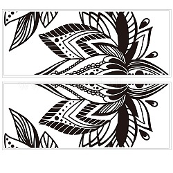 Stickers muraux en pvc, décoration murale, fleur, 960x390mm, 2 feuilles / set