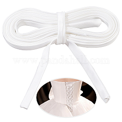 Robe de mariée en satin corde à nouer dans le dos, blanc, 15~16mm, environ 3.83 yards (3.5 m)/fil