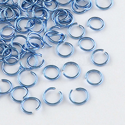 Aluminum Wire Open Jump Rings, Lilac, 18 Gauge, 8x1.0mm, about 18000pcs/1000g