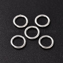 925 runde Ringe aus Sterlingsilber, verlötete Biegeringe, geschlossene Ringe springen, Ring, Silber, 5x0.7 mm, Bohrung: 3.5 mm, über 14pcs / g