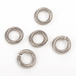 304 anello di salto in acciaio inossidabile, anelli di salto aperti, colore acciaio inossidabile, 10x2mm, diametro interno: 6mm, 12 gauge