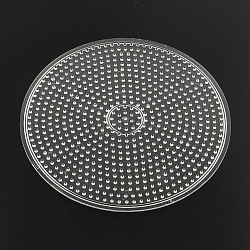 Plaques en plastique abc ronds plats utilisés pour les perles à repasser 5x5mm diy, clair, 154x5mm