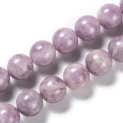 Natural Lepidolite Beads Strands, Round, 14~15mm, Hole: 1mm, about 28pcs/strand, 15.75 inch(40cm)
