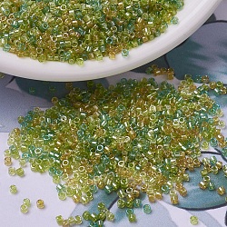 Perles miyuki delica, cylindre, Perles de rocaille japonais, 11/0, (db0983) mélange citron lime citron vert mousseux (chartreuse jaune vert), 1.3x1.6mm, Trou: 0.8mm, environ 2000 pcs/10 g