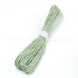 Corda di paglia, per fare gioielli, 2-ply, verde mare scuro, 1.5mm, 30 iarda / balla