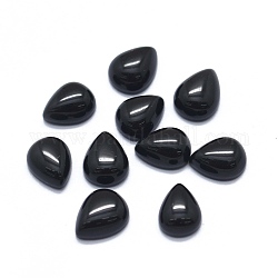 Natürlichen Obsidian cabochons, Träne, 8x6x3 mm