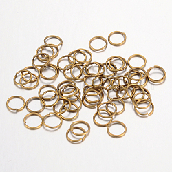 Hierro anillos del salto abierto, sin níquel, Bronce antiguo, 4x0.7mm, 21 calibre, diámetro interior: 2.6 mm, aproximamente 25000 unidades / 1000 g