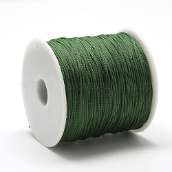 Полиэфирные шнуры, зелёные, 0.8 мм, около 131.23~142.16 ярда (120~130 м) / рулон