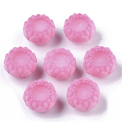 Opaque AS Plastic Shank Buttons, Heronsbill, Pearl Pink, 19.5x14mm, Hole: 4mm, about 210pcs/500g