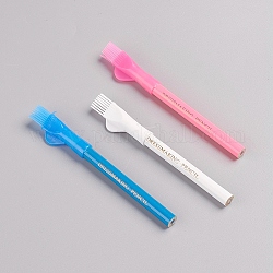 Crayons de tissu à coudre avec capuchon de brosse, crayon soluble dans l'eau crayon de marque sur mesure, pour des outils de marquage et de traçage sur mesure, couleur mixte, 107x15x8.5 mm, 3 pcs / set