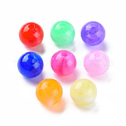 Acryl-Perlen, Nachahmung Edelstein, Runde, Mischfarbe, 8 mm, Bohrung: 1.8 mm, ca. 2000 Stk. / 500 g