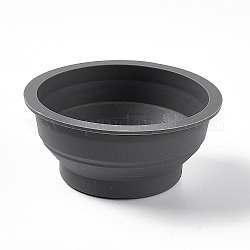 Портативная складная чашка для воды для мытья акварельных кистей, складное ведро для чистки ручки для рисования, чашка для смешивания пигментов, серые, 9.9x4.4 см, Внутренний диаметр: 8.65 cm