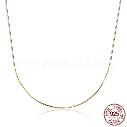 925 collares de cadena de serpiente de plata esterlina, real 18k chapado en oro, 15.75 pulgada (40 cm)