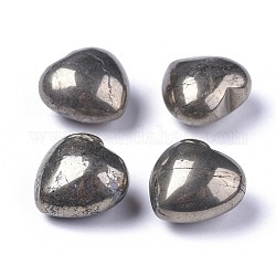 Natürlicher Pyrit-Herz-Liebesstein, Taschenpalmenstein zum Reiki-Ausgleich, 20x20x13~13.5 mm
