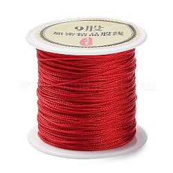 9-Ply Round Nylon Thread, with Spool, Crimson, 0.6mm, about 41.56 Yards(38m)/Roll