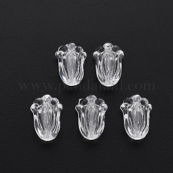 Transparent Acrylic Beads, Flower, Clear, 12x8x5.5mm, Hole: 1.2mm, about 2020pcs/500g 