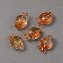Manuell Murano Glas Perlen, Karotte, orange, 12.5x8x6 mm, Bohrung: 1 mm