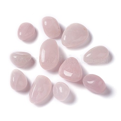 Natürlichen Rosenquarz Perlen, getrommelt Stein, Heilsteine für den Ausgleich eines Chakras, Kristalltherapie, Vasenfüller Edelsteine, kein Loch / ungekratzt, Nuggets, 7 mm, ca. 17~27x13~20x9~12.5 Stk. / 187 g.