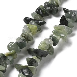 Chapelets de perles en quartz rutile vert naturel, puce, 1~8x5~17x5~8mm, Trou: 0.9~1mm, 30.31~31.50'' (77~80 cm)