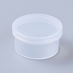 Cajas de plástico transparente, contenedores de almacenamiento de cuentas con tapa, columna, Claro, 5.4x2.8 cm, capacidad: 30ml (1.01 fl. oz)