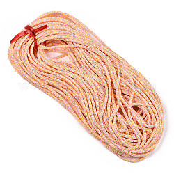 Cordón de caucho sintético tubular de pvc ecológico, tubo hueco, con paillette, colorido, 5~6mm, agujero: 2 mm, alrededor de 54.68 yarda (50 m) / paquete