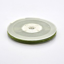 Polyester Samtband für Geschenkverpackung und Festivaldekoration, Olive, 1/8 Zoll (4 mm), etwa 100 yards / Rolle (91.44 m / Rolle)