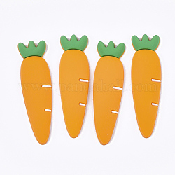Pvc cabochon di plastica, carota, arancione scuro, 60x16.5x4.5mm